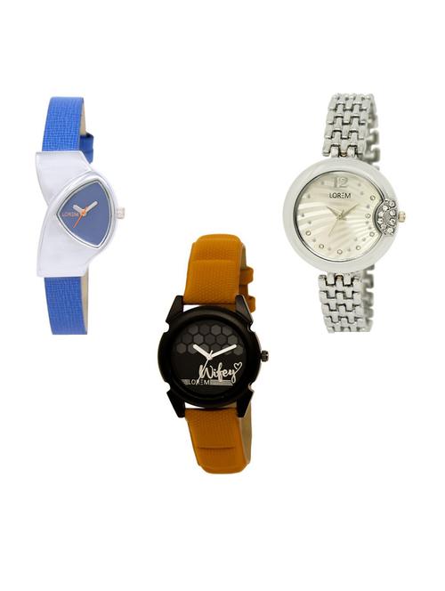 set of 3 analog watch combo -(lk208-227-235) - 15687165 - Very Small Image - 1