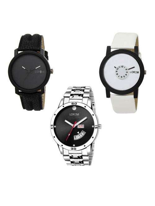 set of 3 analog watch combo -(lk-21-26-104) - 15687171 - Very Small Image - 1