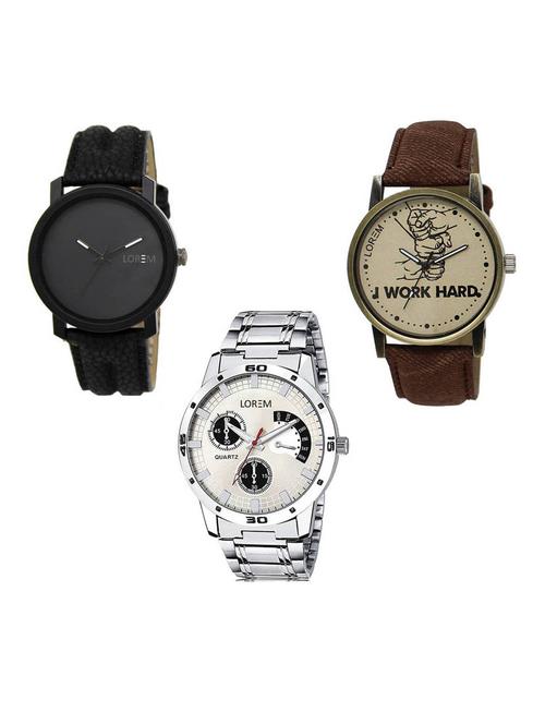 set of 3 analog watch combo -(lk-21-29-101) - 15687188 - Very Small Image - 1