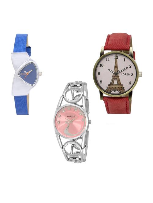 set of 3 analog watch combo -(lk208-230-233) - 15687197 - Very Small Image - 1