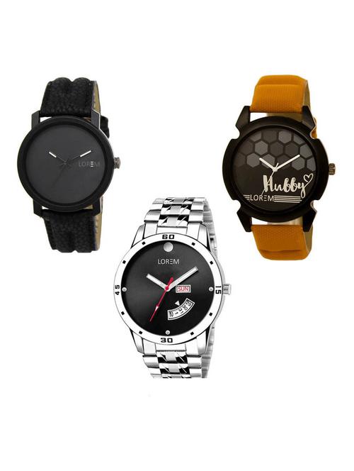 set of 3 analog watch combo -(lk-21-32-104) - 15687216 - Very Small Image - 1
