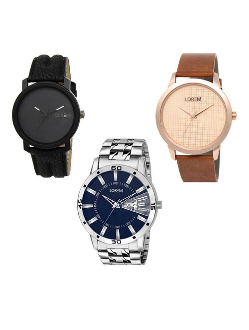 set of 3 analog watch combo -(lk-21-34-102) - 15687228 - Very Small Image - 1