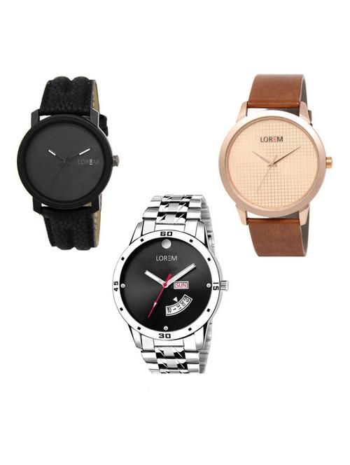 set of 3 analog watch combo -(lk-21-34-104) - 15687231 - Very Small Image - 1