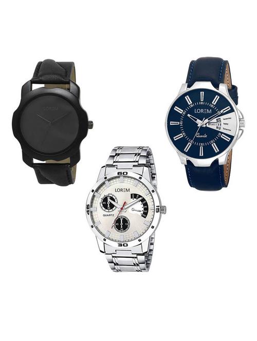 set of 3 analog watch combo -(lk-22-23-101) - 15687244 - Very Small Image - 1
