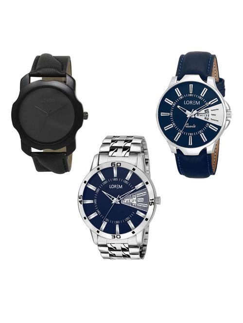 set of 3 analog watch combo -(lk-22-23-102) - 15687246 - Very Small Image - 1