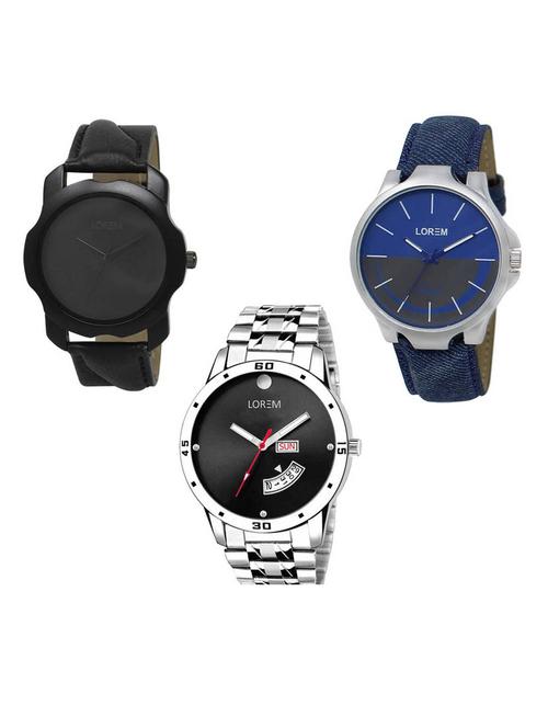 set of 3 analog watch combo -(lk-22-24-104) - 15687257 - Very Small Image - 1