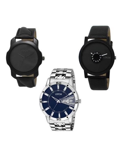 set of 3 analog watch combo -(lk-22-25-102) - 15687260 - Very Small Image - 1