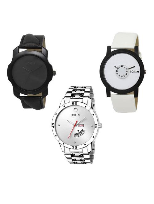 set of 3 analog watch combo -(lk-22-26-103) - 15687269 - Very Small Image - 1