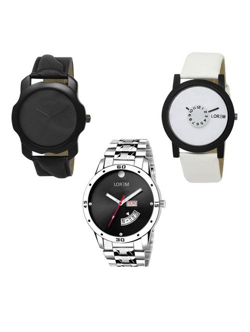 set of 3 analog watch combo -(lk-22-26-104) - 15687271 - Very Small Image - 1
