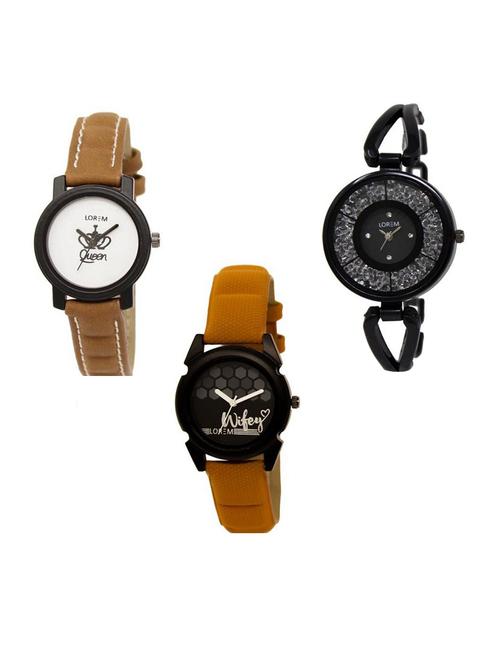 set of 3 analog watch combo -(lk209-211-235) - 15687274 - Very Small Image - 1