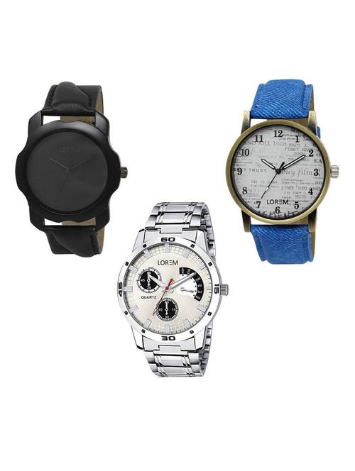 set of 3 analog watch combo -(lk-22-28-101) - 15687280 - Very Small Image - 1