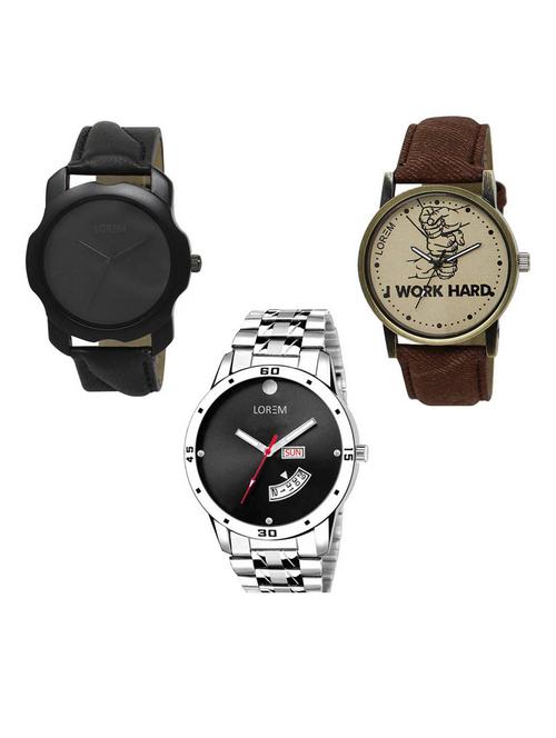set of 3 analog watch combo -(lk-22-29-104) - 15687293 - Very Small Image - 1