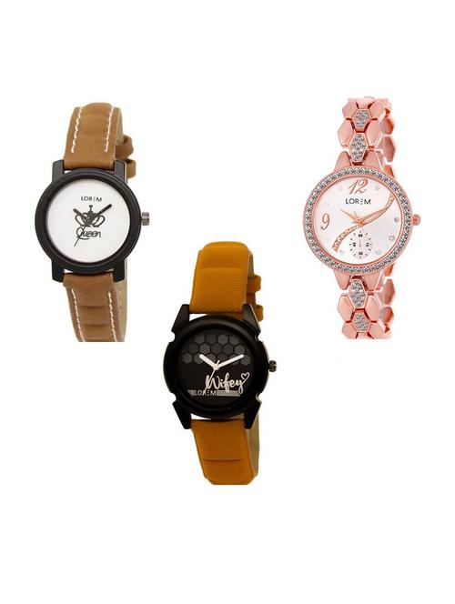 set of 3 analog watch combo -(lk209-215-235) - 15687309 - Very Small Image - 1