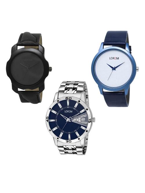 set of 3 analog watch combo -(lk-22-33-102) - 15687317 - Very Small Image - 1
