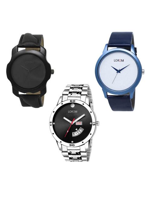 set of 3 analog watch combo -(lk-22-33-104) - 15687321 - Very Small Image - 1