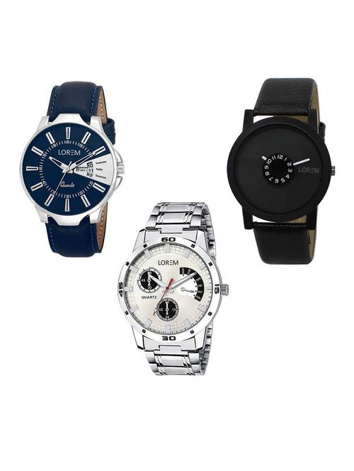 set of 3 analog watch combo -(lk-23-25-101) - 15687346 - Very Small Image - 1