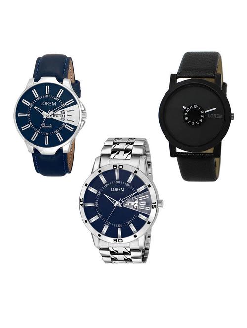set of 3 analog watch combo -(lk-23-25-102) - 15687348 - Very Small Image - 1