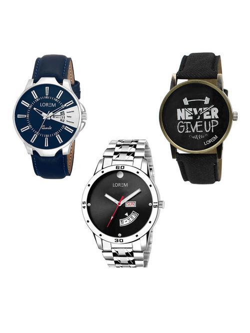 set of 3 analog watch combo -(lk-23-27-104) - 15687367 - Very Small Image - 1