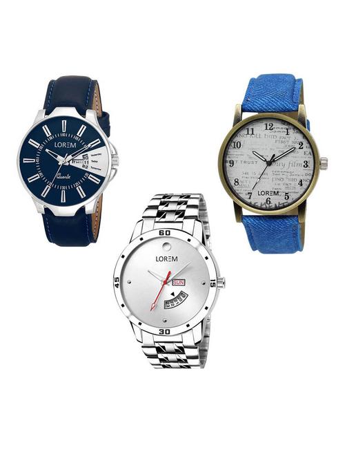 set of 3 analog watch combo -(lk-23-28-103) - 15687373 - Very Small Image - 1