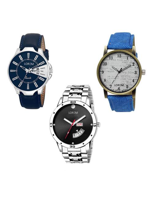 set of 3 analog watch combo -(lk-23-28-104) - 15687374 - Very Small Image - 1