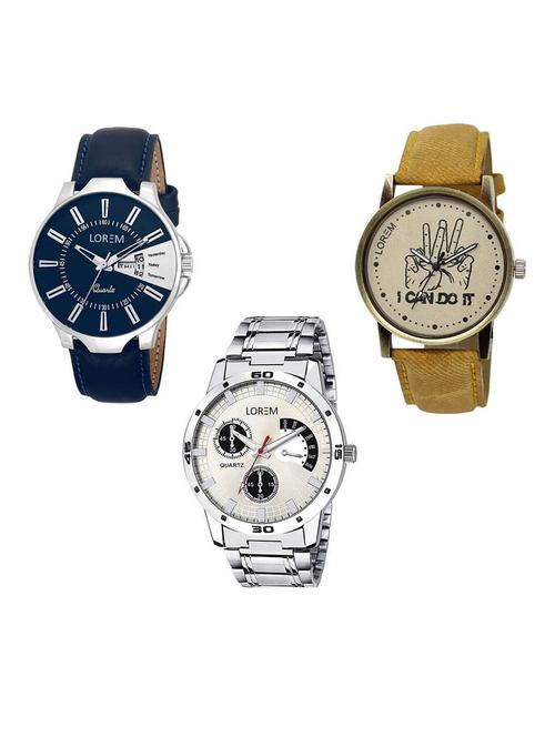 set of 3 analog watch combo -(lk-23-30-101) - 15687383 - Very Small Image - 1