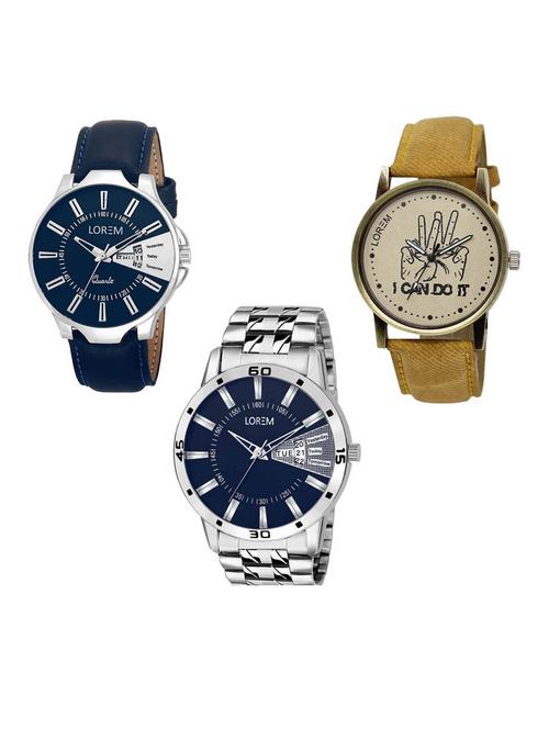 set of 3 analog watch combo -(lk-23-30-102) - 15687385 - Very Small Image - 1