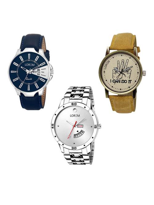 set of 3 analog watch combo -(lk-23-30-103) - 15687387 - Very Small Image - 1