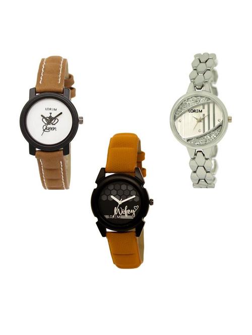 set of 3 analog watch combo -(lk209-223-235) - 15687399 - Very Small Image - 1