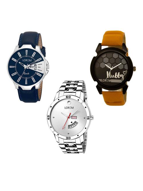 set of 3 analog watch combo -(lk-23-32-103) - 15687402 - Very Small Image - 1