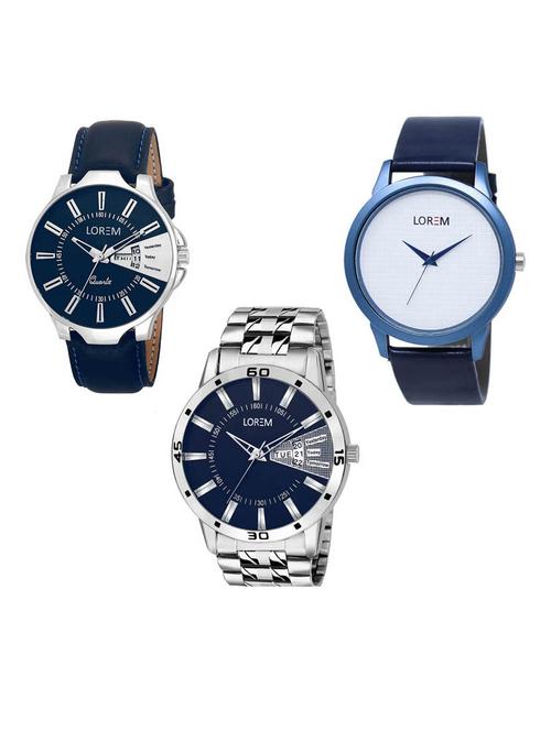 set of 3 analog watch combo -(lk-23-33-102) - 15687407 - Very Small Image - 1