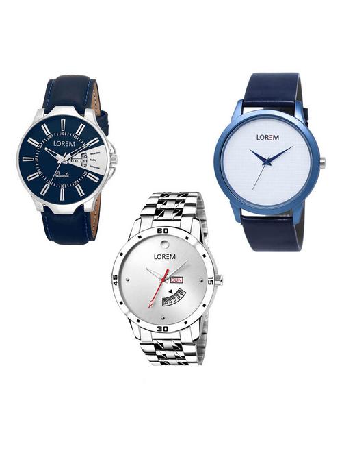 set of 3 analog watch combo -(lk-23-33-103) - 15687409 - Very Small Image - 1