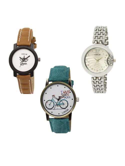 set of 3 analog watch combo -(lk209-227-229) - 15687437 - Very Small Image - 1