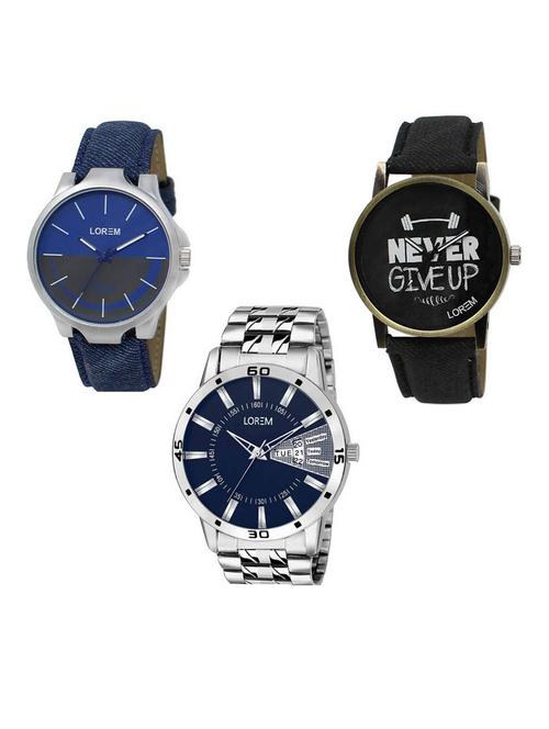 set of 3 analog watch combo -(lk-24-27-102) - 15687446 - Very Small Image - 1