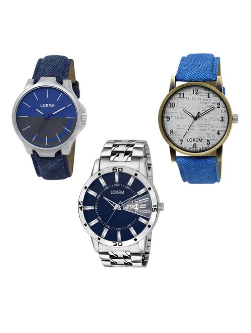set of 3 analog watch combo -(lk-24-28-102) - 15687450 - Very Small Image - 1
