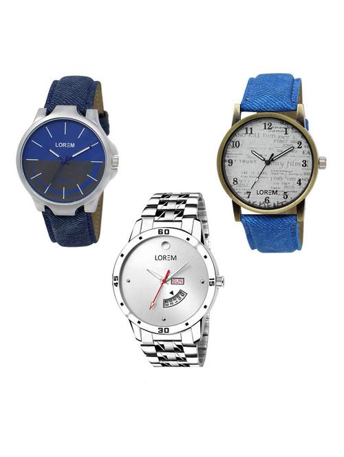set of 3 analog watch combo -(lk-24-28-103) - 15687451 - Very Small Image - 1