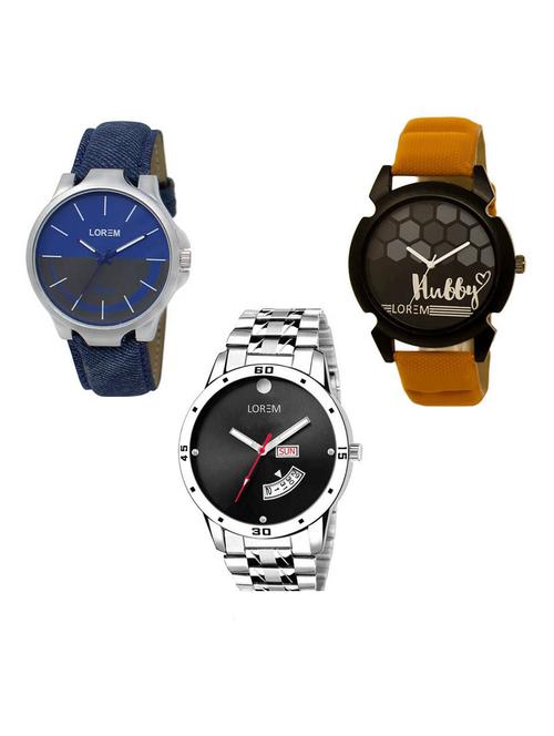 set of 3 analog watch combo -(lk-24-32-104) - 15687479 - Very Small Image - 1