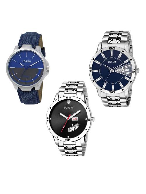 set of 3 analog watch combo -(lk-24-102-104) - 15687501 - Very Small Image - 1
