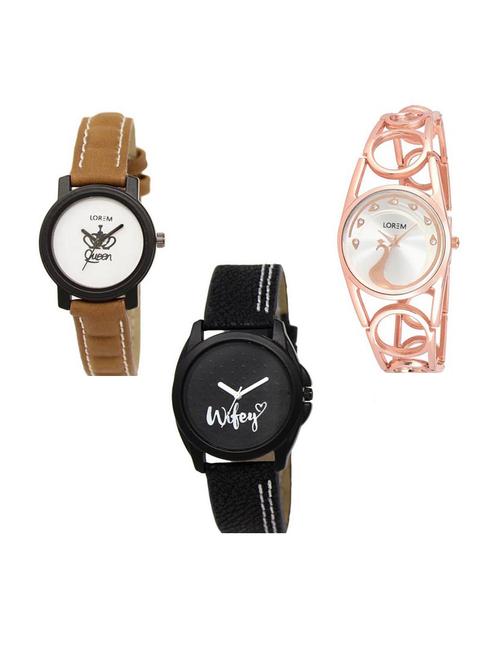 set of 3 analog watch combo -(lk209-232-234) - 15687502 - Very Small Image - 1