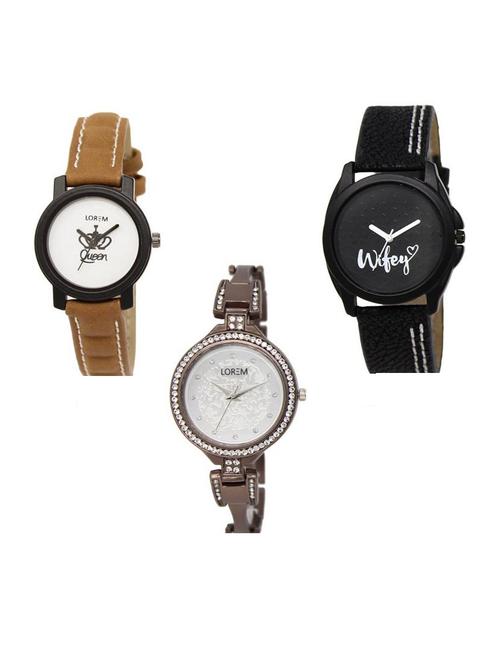 set of 3 analog watch combo -(lk209-234-236) - 15687515 - Very Small Image - 1