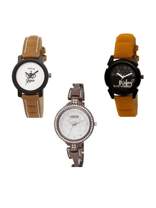 set of 3 analog watch combo -(lk209-235-236) - 15687527 - Very Small Image - 1
