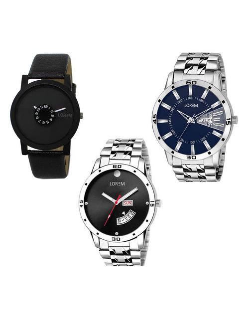 set of 3 analog watch combo -(lk-25-102-104) - 15687578 - Very Small Image - 1