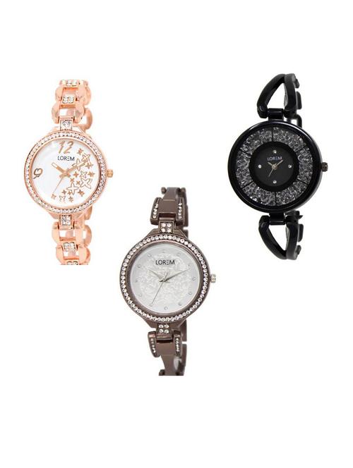 set of 3 analog watch combo -(lk210-211-236) - 15687590 - Very Small Image - 1