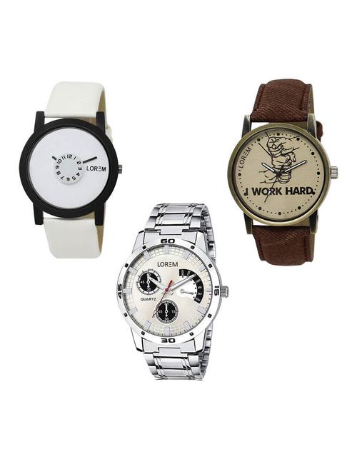 set of 3 analog watch combo -(lk-26-29-101) - 15687597 - Very Small Image - 1