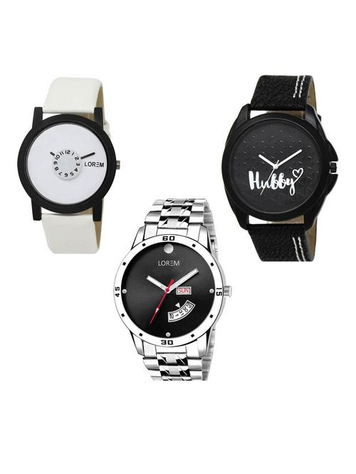 set of 3 analog watch combo -(lk-26-31-104) - 15687617 - Very Small Image - 1