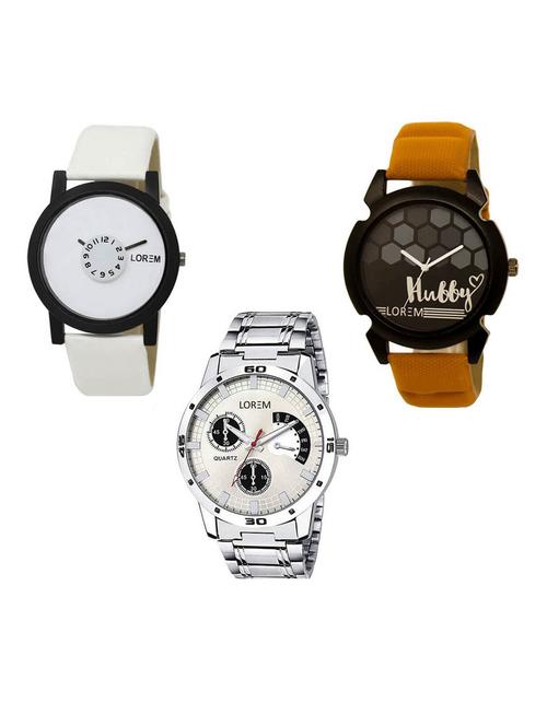 set of 3 analog watch combo -(lk-26-32-101) - 15687619 - Very Small Image - 1