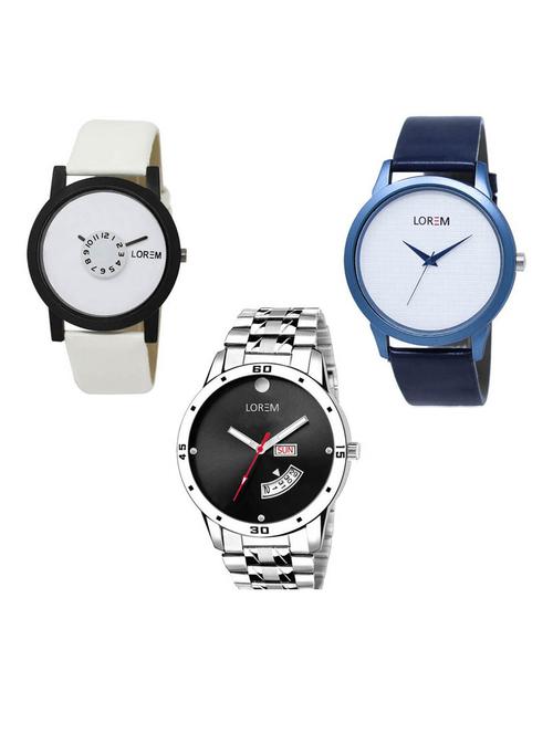 set of 3 analog watch combo -(lk-26-33-104) - 15687632 - Very Small Image - 1