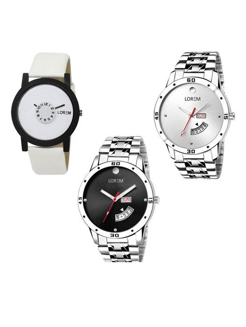 set of 3 analog watch combo -(lk-26-103-104) - 15687652 - Very Small Image - 1