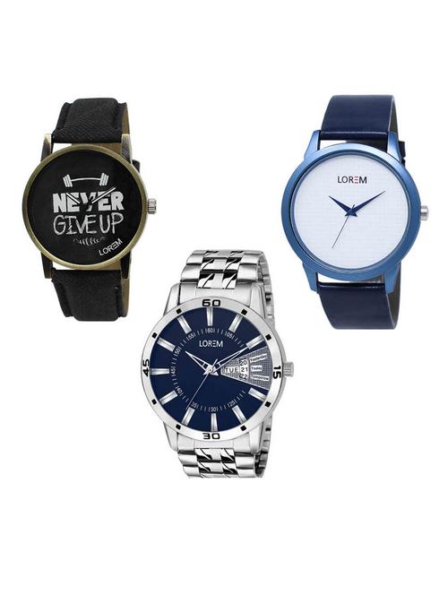 set of 3 analog watch combo -(lk-27-33-102) - 15687693 - Very Small Image - 1