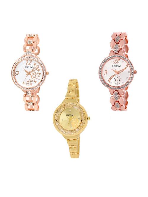 set of 3 analog watch combo -(lk210-215-224) - 15687696 - Very Small Image - 1