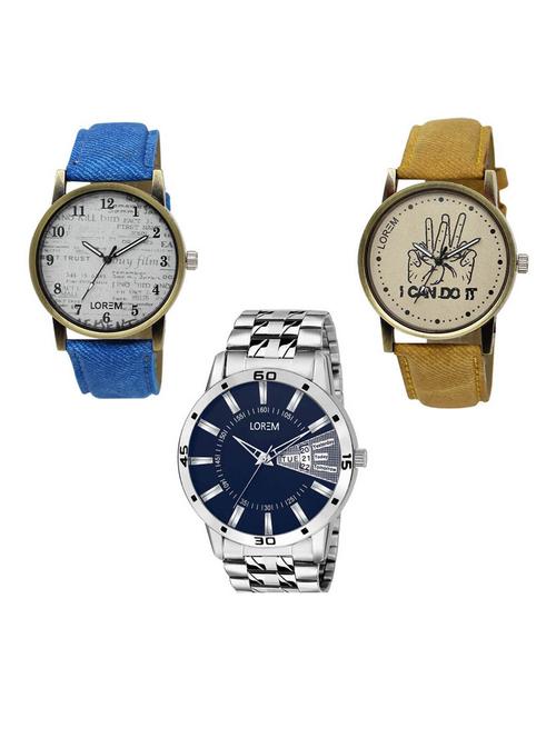 set of 3 analog watch combo -(lk-28-30-102) - 15687727 - Very Small Image - 1